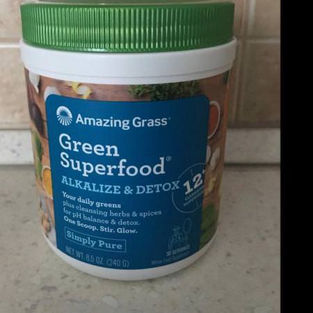 Amazing Grass Greens Superfood Blends Detox Cleanse - تطهير, التخلص من السم,م, س,برف,دس, الخضر