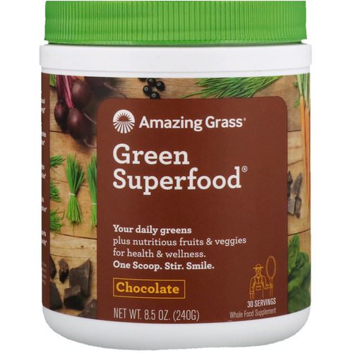 Amazing Grass, Green Superfood, Chocolate, 8.5 oz (240 g) فوائد
