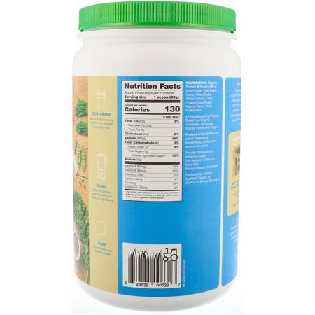 Amazing Grass, Organic Protein & Kale, Plant Based, Simply Vanilla, 1.1 lbs (495 g):البر,تين النباتي, المصنع