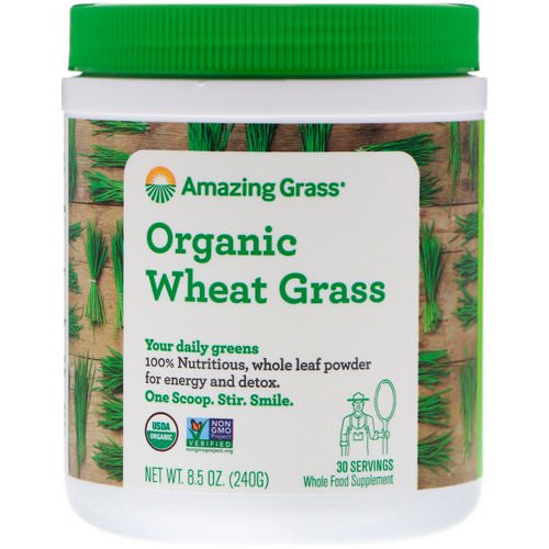 Amazing Grass, Organic Wheat Grass, 8.5 oz (240 g) فوائد