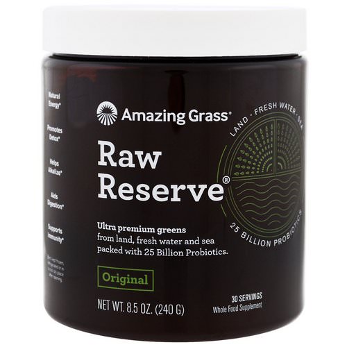 Amazing Grass, Raw Reserve, Ultra Premium Greens, Original, 8.5 oz (240 g) فوائد