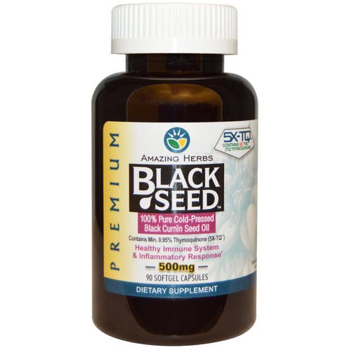 Amazing Herbs, Black Seed, 500 mg, 90 Softgel Capsules فوائد