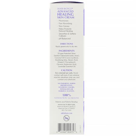 American Biotech Labs, Advanced Healing Skin Cream, Natural Lavender Scent, 3.4 oz (96 g):حكة في الجلد, جافة