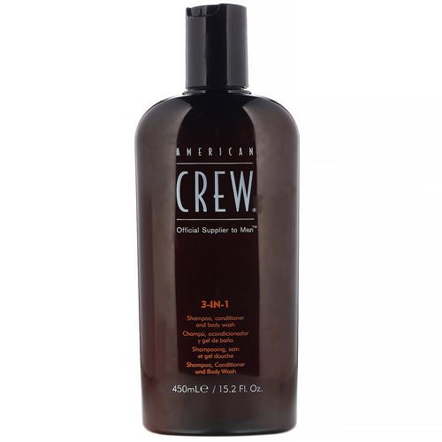 American Crew, 3-In-1 Shampoo, Conditioner, Body Wash, 15.2 fl oz (450 ml) فوائد