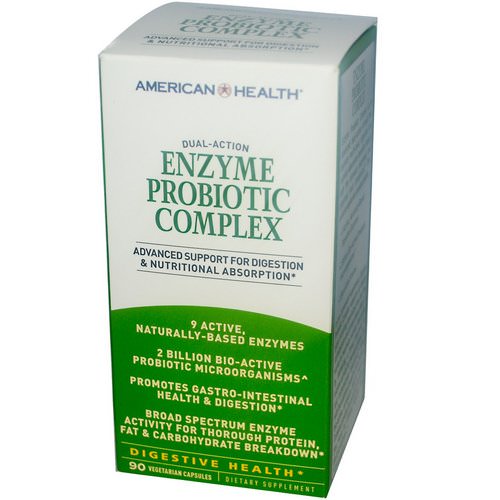 American Health, Enzyme Probiotic Complex, 90 Veggie Caps فوائد