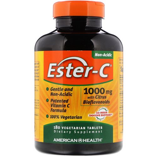 American Health, Ester-C with Citrus Bioflavonoids, 1,000 mg, 180 Vegetarian Tablets فوائد