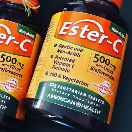 American Health, Ester-C with Citrus Bioflavonoids, 500 mg, 225 Veggie Tabs