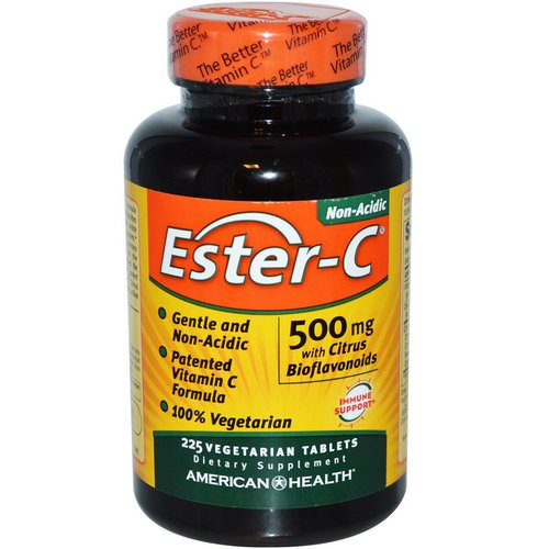 American Health, Ester-C with Citrus Bioflavonoids, 500 mg, 225 Veggie Tabs فوائد