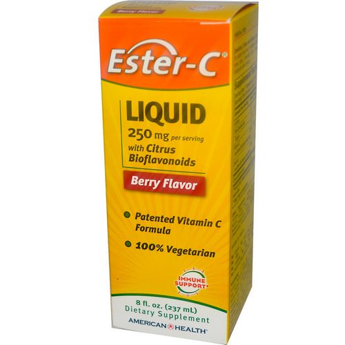 American Health, Ester-C Liquid, with Citrus Bioflavonoids, Berry Flavor, 8 fl oz (237 ml) فوائد