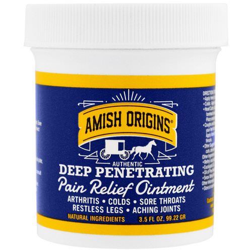 Amish Origins, Deep Penetrating, Pain Relief Ointment, 3.5 fl oz (99.22 g) فوائد