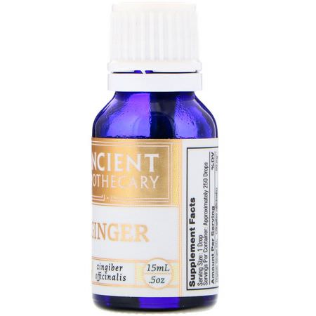 Ancient Apothecary, Ginger, .5 oz (15 ml):زيت الزنجبيل, الميزان