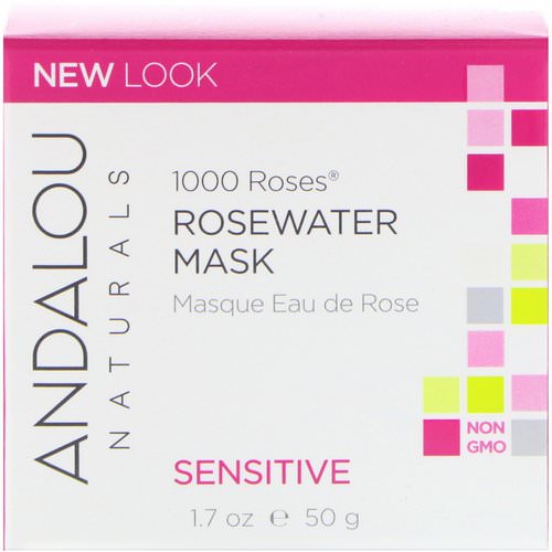 Andalou Naturals, 1000 Roses, Rosewater Mask, Sensitive, 1.7 oz (50 g) فوائد