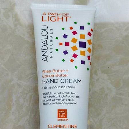 Andalou Naturals Hand Cream Creme - كريم اليد كريمة, العناية باليدين, حمام