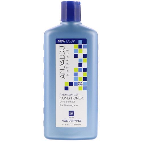 Andalou Naturals, Conditioner,Age Defying, For Thinning Hair, Argan Stem Cells, 11.5 fl oz (340 ml) فوائد