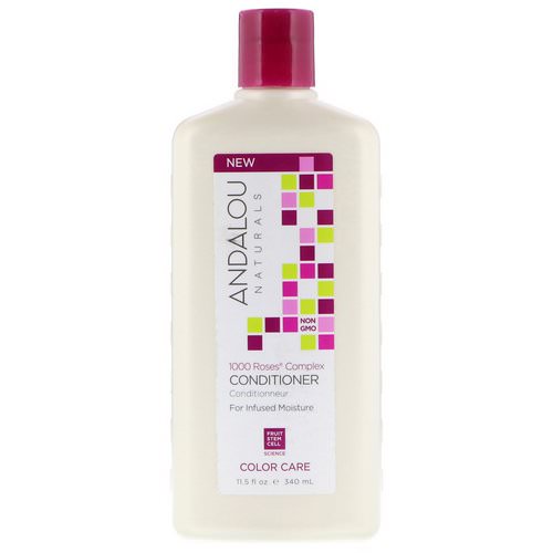 Andalou Naturals, Conditioner, Color Care, For Infused Moisture,1000 Roses Complex, 11.5 fl oz (340 ml) فوائد