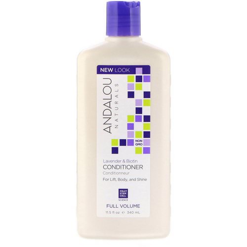 Andalou Naturals, Conditioner, Full Volume, For Lift, Body, and Shine, Lavender & Biotin, 11.5 fl oz (340 ml) فوائد