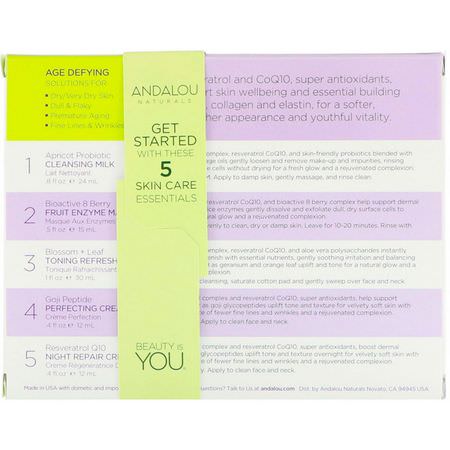 Andalou Naturals Gift Sets Beauty Resveratrol Skin Care - ريسفيراتر,ل للعناية بالبشرة, أطقم الهدايا, الجمال