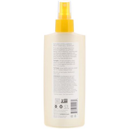 Andalou Naturals, Hair Spray, Brilliant Shine, Sunflower & Citrus, Medium Hold, 8.2 fl oz (242 ml):بخاخ للشعر, تصفيف الشعر