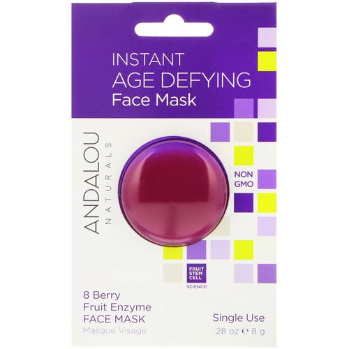 Andalou Naturals, Instant Age Defying, 8 Berry Fruit Enzyme Face Mask, .28 oz (8 g) فوائد
