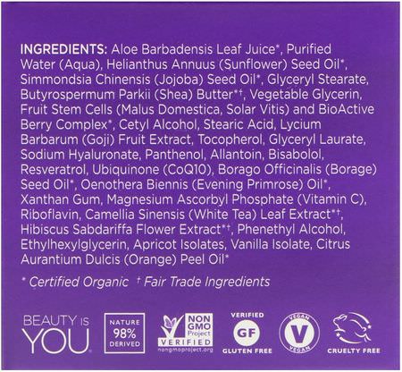 Andalou Naturals, Perfecting Cream, Goji Peptide, Age Defying, 1.7 fl oz (50 ml):الببتيدات, الكريمات
