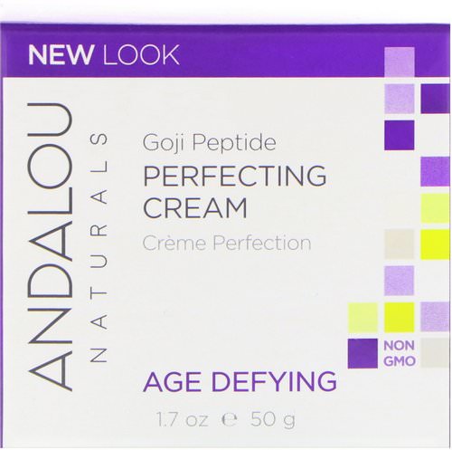 Andalou Naturals, Perfecting Cream, Goji Peptide, Age Defying, 1.7 fl oz (50 ml) فوائد