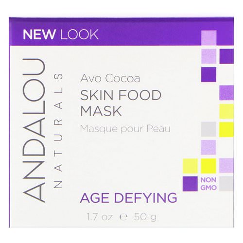Andalou Naturals, Skin Food Mask, Avo Cocoa, Age Defying, 1.7 oz (50 g) فوائد