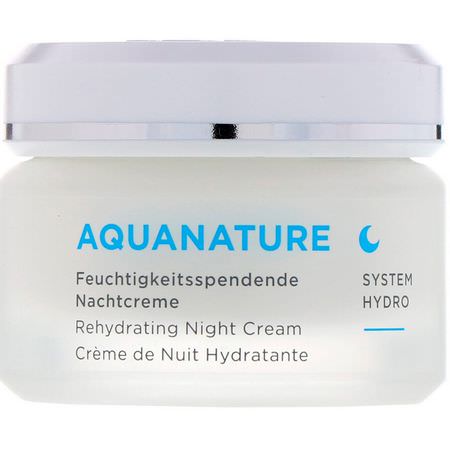 AnneMarie Borlind Organic Skin Care Night Moisturizers Creams Hyaluronic Acid Serum Cream - كريم, مصل حمض الهيال,ر,نيك, مرطبات ليلية, كريمات