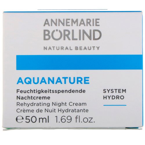AnneMarie Borlind, AquaNature, Rehydrating Night Cream, 1.69 fl oz (50 ml) فوائد