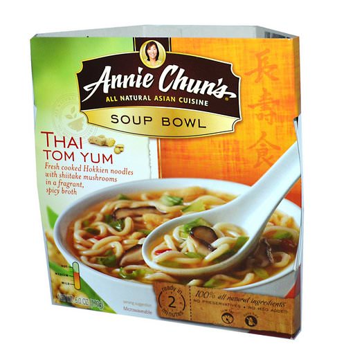 Annie Chun's, Soup Bowl, Thai Tom Yum, Medium, 6.0 oz (170 g) فوائد