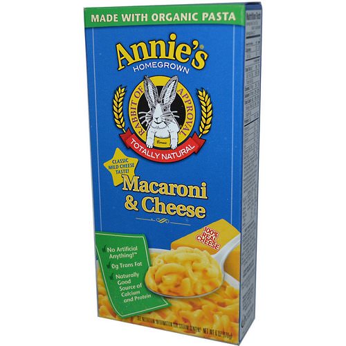 Annie's Homegrown, Macaroni & Cheese, Classic Mild Cheese, 6 oz (170 g) فوائد