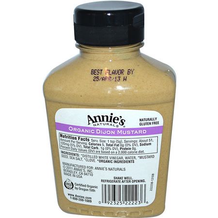 Annie's Naturals, Organic, Dijon Mustard, 9 oz (255 g):خردل, خل