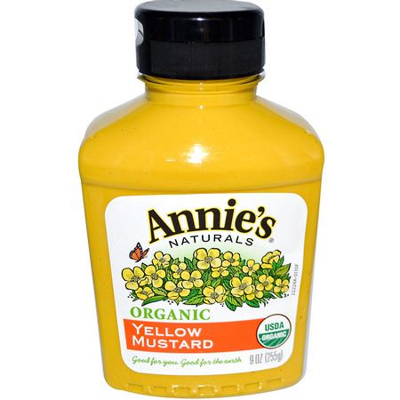 Annie's Naturals, Organic Yellow Mustard, 9 oz (255 g):الخردل ,الخل