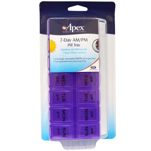 Apex, 7-Day AM/PM Pill Tray, 1 Pill Tray فوائد