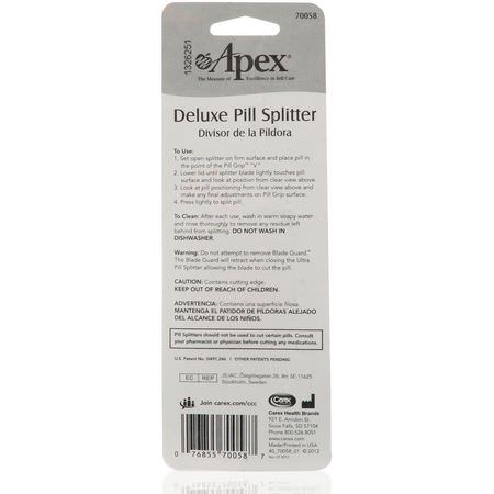 Apex, Deluxe Pill Splitter, 1 Pill Splitter:الكسارات, حب,ب شق الحب,ب