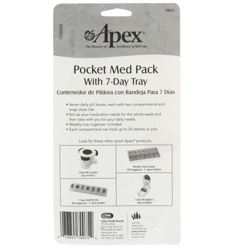Apex, Pocket Med Pack with 7-Day Tray:منظم, حب,ب منع الحمل, الإسعافات الأ,لية