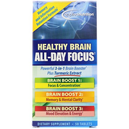 appliednutrition, Healthy Brain All-Day Focus, 50 Tablets فوائد