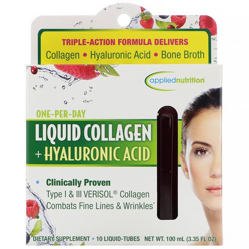 appliednutrition, Liquid Collagen + Hyaluronic Acid, 10 Liquid-Tubes, 10 ml Each فوائد