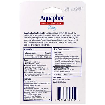 Aquaphor Diaper Rash Treatments - علاجات طفح الحفاضات, الحفاضات, الأطفال, الطفل