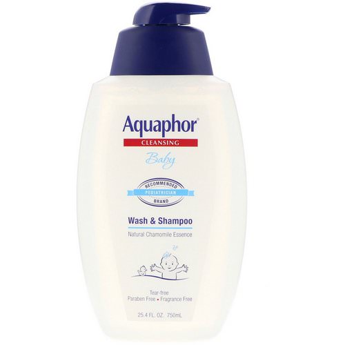 Aquaphor, Baby, Wash & Shampoo, Fragrance Free, 25.4 fl oz (750 ml) فوائد