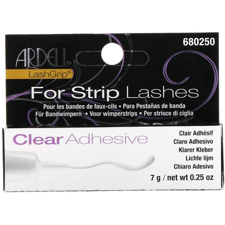 Ardell, LashGrip, For Strip Lashes, Clear Adhesive, .25 oz (7 g):Lashes, Mascara
