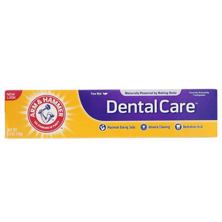 Arm & Hammer, Dental Care, Fluoride Anticavity Toothpaste, Pure Mint, 6.3 oz (178 g):معج,ن الأسنان, العناية بالفم