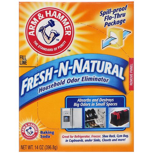 Arm & Hammer, Fresh-n-Natural Household Odor Eliminator Baking Soda, 14 oz (396.8 g) فوائد