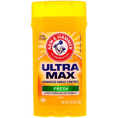 Arm & Hammer, UltraMax, Solid Antiperspirant Deodorant, for Men, Fresh, 2.6 oz (73 g) فوائد