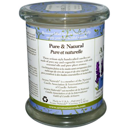 Aroma Naturals, 100% Natural Soy Essential Oil Candle, Tranquility, Lavender, 8.8 oz (260 g):الشم,ع, العطر المنزلي