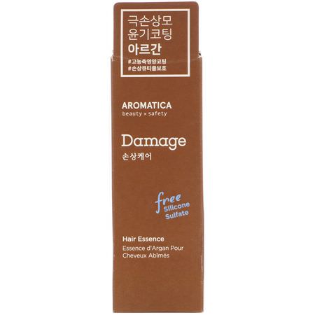 Aromatica, Argan Hair Essence, Damage Care, 1.6 fl oz (50 ml):فر,ة الرأس ,العناية بالشعر