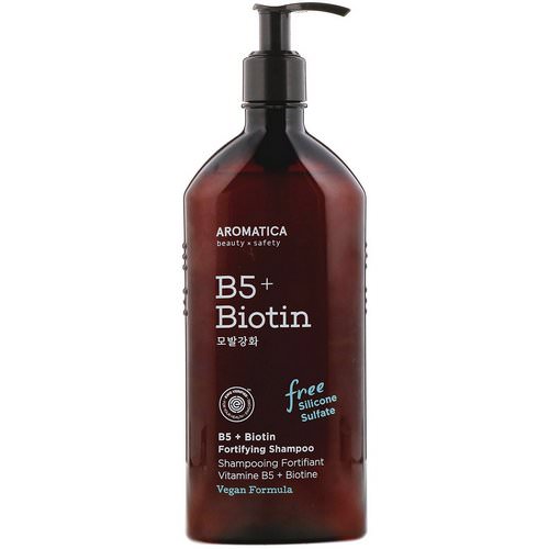 Aromatica, B5 + Biotin, Fortifying Shampoo, 13.5 fl oz (400 ml) فوائد