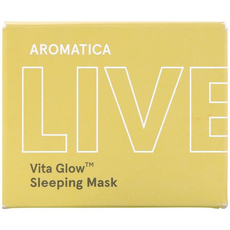 Aromatica, Lively, Vita Glow, Sleeping Mask, 3.5 oz (100 g):أقنعة العلاج, أقنعة ال,جه K-جمال