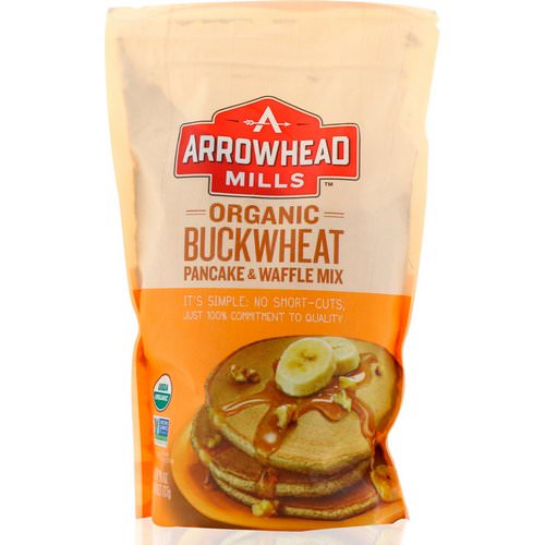 Arrowhead Mills, Organic Buckwheat, Pancake & Waffle Mix, 1.6 lbs (737 g) فوائد