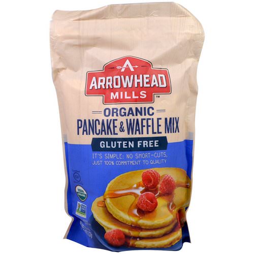 Arrowhead Mills, Organic Pancake & Waffle Mix, Gluten Free, 1.6 lbs (737 g) فوائد