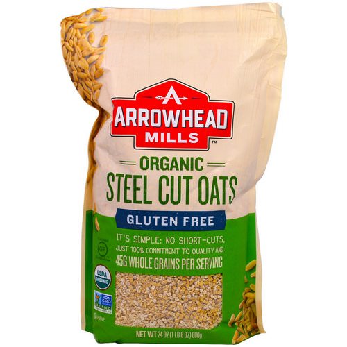 Arrowhead Mills, Organic Steel Cut Oats, Gluten Free, 1.5 lbs (680 g) فوائد